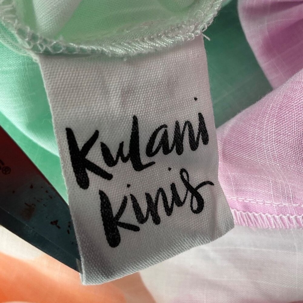 Kulani Kinis  Large Colorful Hibiscus Print Wide-Leg Pull-On Pants - Picture 6 of 14